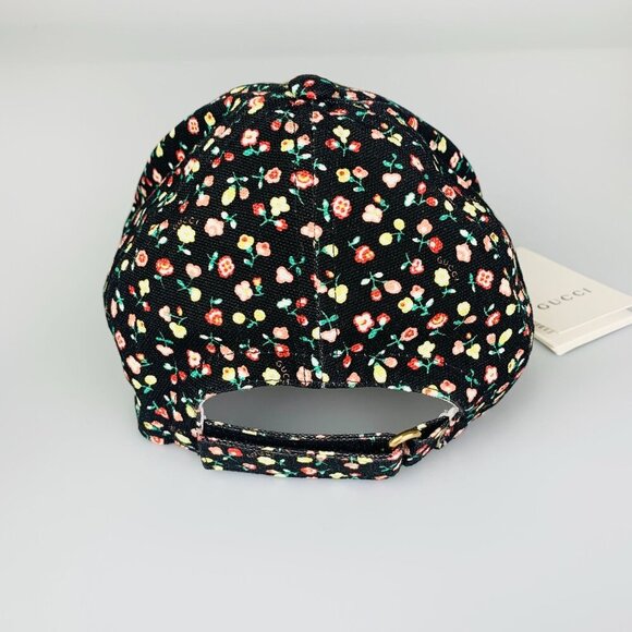 NWT Gucci Liberty Floral Baseball Hat In Black Size M - Picture 5 of 12